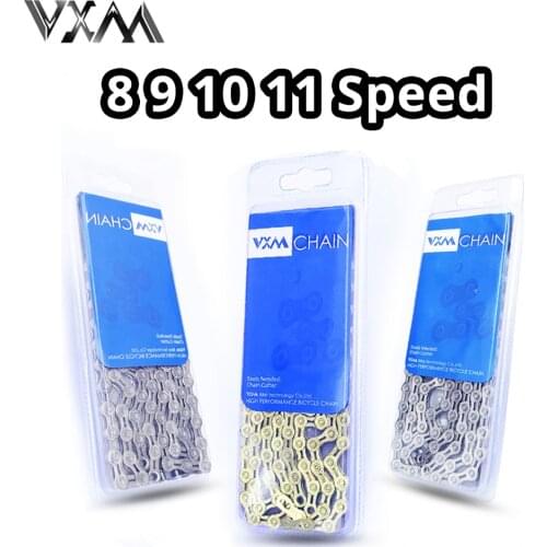 VXM New Antirust Plating 1 6 7 8 9 10 11 Speed Bicycle chain Silver bike chain bike basic EL chains 114L 116L All series chain