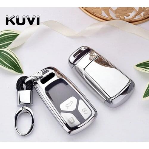 PC+TPU Car Key Cover Case TPU Car Styling Key Cover Case For AUDI A4 B9 Q5 Q7 TT TTS 8S 2016 2017 car keyless remote