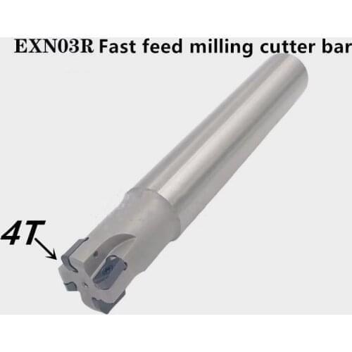 CNC milling cutter bar EXN03R 24mm 25mm 26mm-4T HSS milling machine alloy cutter bar LNMU0303ZER ultra-high feed insert EXN03