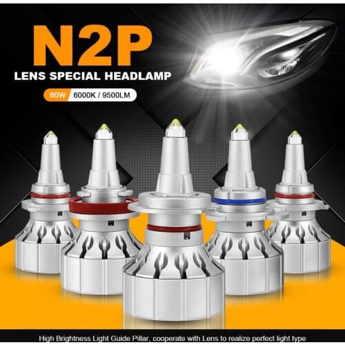 H7 Led Car Headlight High Power For Car H8 H11 9005 9012 Hb3 9012 Led Fog Lamp Bulb 360 degree lighting 6500k 12V 24V N2P 120W