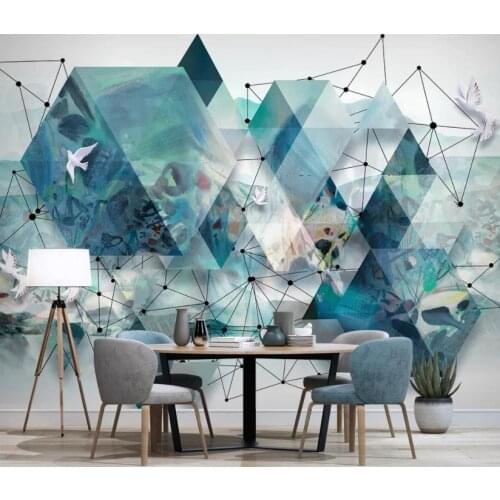 Custom Wallpapers On The Wall Home Improvement Geometric Modern Photo Wallpaper Living room Bedroom Wallpaper 5D