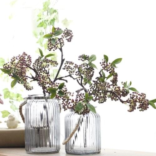 Artificial Beans Fruits Branch Fake Plastic Berry Flowers Wedding Home Table Decoration