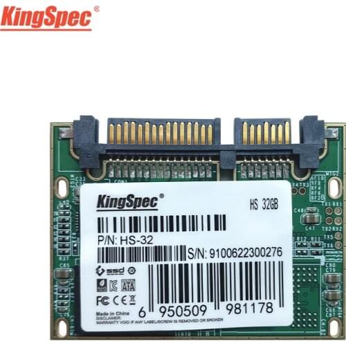 Kingspec Half Slim SATAIII 6Gb/s 32GB half slim Industrial Computer SSD Internal Hard Drive Disk SSD For Laptop PC Ultrabook POS
