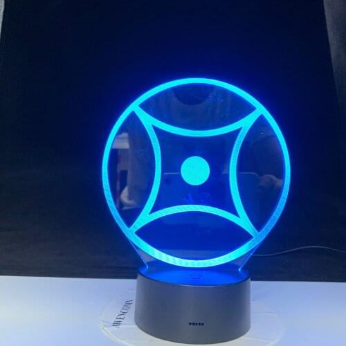 Abstract Special Logo 3D LED Lamp Night Light RGBW Bulb Party Decoration Christmas Gift Cartoon Luminaria Lampara Remote Control