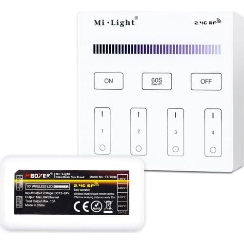 Milight B1/FUT036 4 Zone Touch LED Panel with Wireless dimmer 4 zone