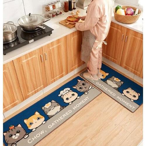 Cartoon Long Non-Slip Kitchen Mat Cover Absorbent Entrance Door Mat Prayer Carpet Bath Carpet Outdoor Corridor Area Carpet