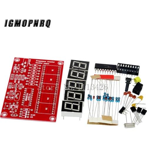 1lot DIY Kits RF 1Hz-50MHz Crystal Oscillator Frequency Counter Meter Digital LED tester meter