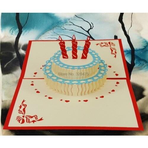 By dhl 100pcs Merry Christmas Vintage 3D laser c paper handmade custom greeting cards Christmas gifts souvenirs postcards