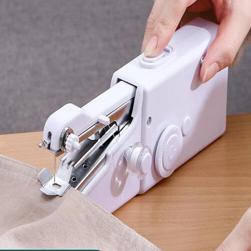 2017 Mini Portable Handheld sewing machines Stitch Sew needlework Cordless Clothes Fabrics Electric Sewing Machine Stitch Set