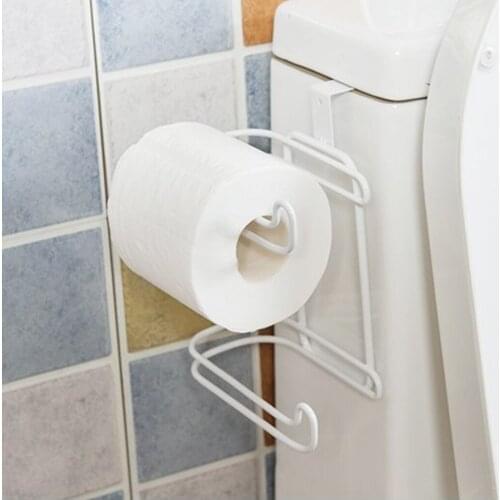 Iron Kitchen Toilet Under Cabinet Paper Roll Rack Towel Holder Tissue Hanger