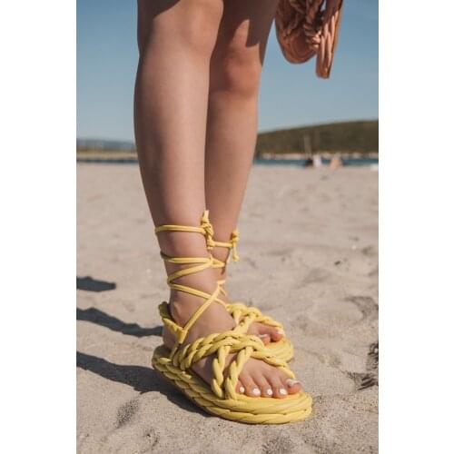 Wrist Gusset Mesh Pattern Women Sandals New Season Models Summer Shoes