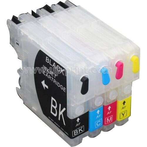 10sets Refillable ink Cartridges for Brother DCP 145c/165c MFC-250c/290c/5490cn/5890cn/6490cw LC38 LC61 67 LC980 LC39