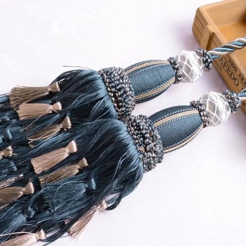 2pcs/lot Hooks For Curtains Double Ball Tassel Curtain Holder Decoration Pendant Accessories For Cortina Tassels Tiebacks Pompon