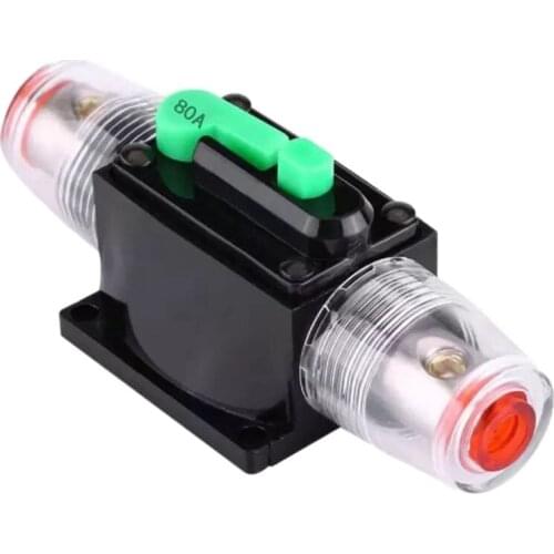 2V-24V DC 80A Car Audio Insurance,for Auto Car Marine Boat Stereo Switch Audio Inverter System Protection Green