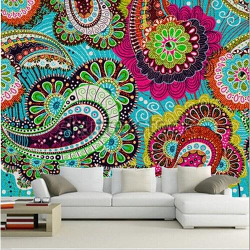 The custom 3D murals,Colorful pattern wallpaper papel de parede,living room sofa TV wall bedroom wall paper