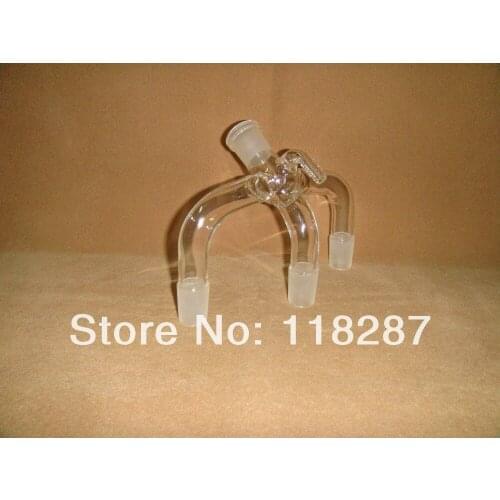 Glass Receiver Adapter,24/29,side arm,lab glassware Distillation Cow Receiver,lab glassware adapter