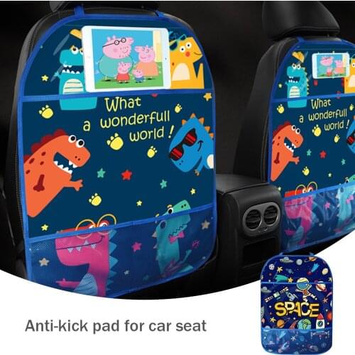 Car Anti Child Kick Pad Auto Care Seat Back Protector Case Cover Cartoon for Baby Kick Mat Mud Clean Plastic Anti-kick Pad