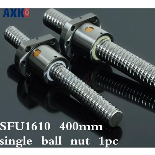 Axk New 16mm Rm1610 Ball Screw Rolled Ballscrew 1pcs Sfu1610 L 400mm With 1pcs 1610 Flange Single Ballnut For Cnc Part