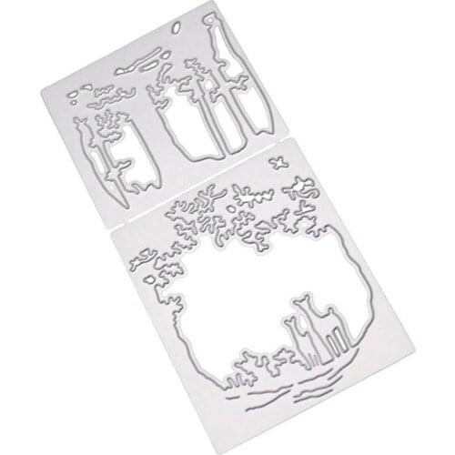 DIY Silver Stencil Craft Christmas Mold Cutting Dies Embossing Die Xmas Decor Elk Scrapbooking