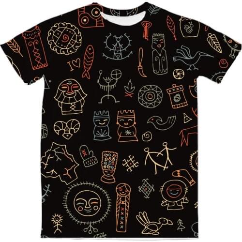 REAL American US SIZE Voodoo Custom Made 3D Sublimation Print T-Shirt Plus size 3xl 4XL 5XL 6XL