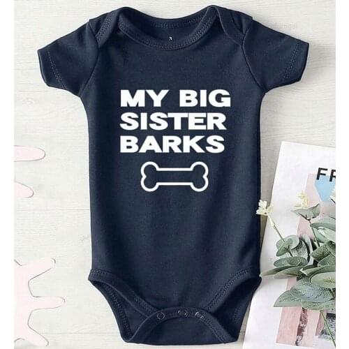 Newborn Girl Outfit Romper for Newborns Toddler Boy Winter Clothes Cotton Kids Outfits Printing Big Sister Baby Shower Gifts