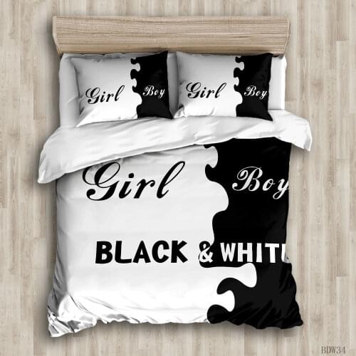 Sweet couple Duvet Cover Sets custom Bedding twin queen luxury full size sets bed comforter duvet cover bedroom pillowcase