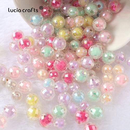 8/10mm 100/50pcs Colorful Acrylic With Hole Imitation Pearl Beads Loose Spacer Round Beads for Jewelry Making E0921