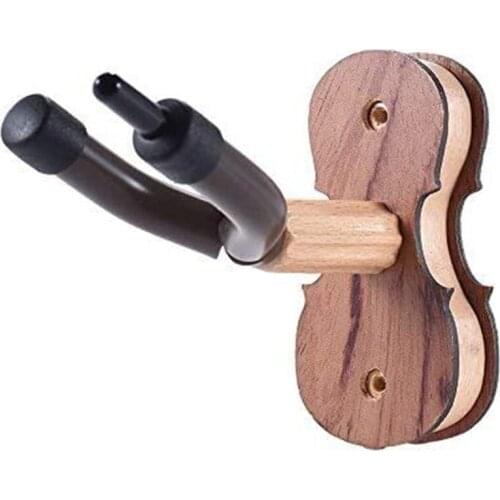 Hardwood Violin Hanger Hook with Bow Holder for Home & Studio Wall Mount