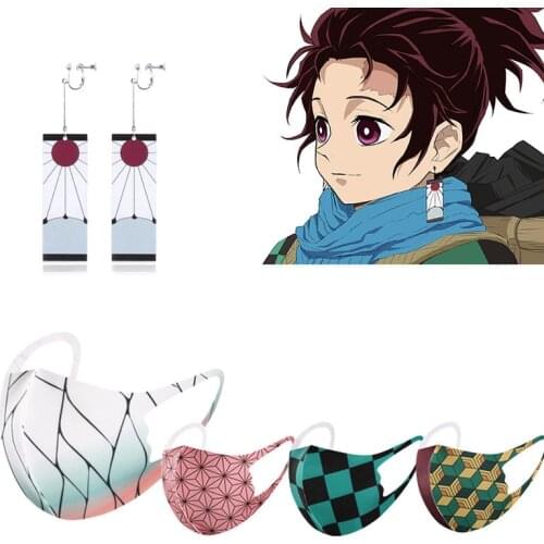 Demon Slayer Anime Cosplay Kimetsu No Yaiba Masks Kamado Tanjirou Nezuko Handmade Mask Halloween Cosplay Accessories Props Gift