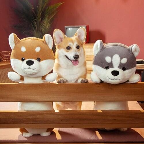 Cute Chai Dog Plush Pillow playful husky Plush Stuffed Toy simulation Dog Plush Doll pillow childrens doll gift for girlfriend