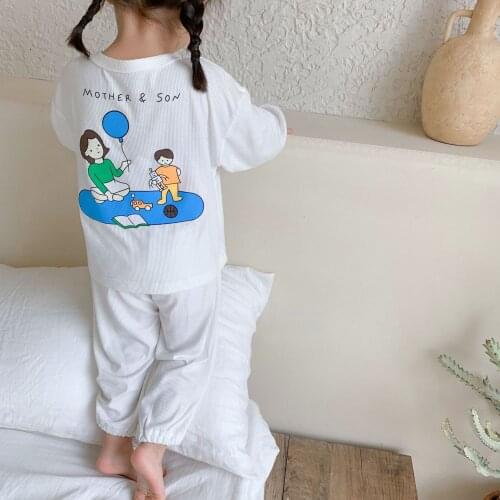 Lovely Baby Boys Girls Sets Spring Autumn Undershirts Sleepwear Robe Pajama Kids Toddler Outwear Childrens Clothing