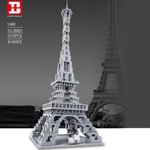 YC20001 City Building Model Eiffel Tower In Paris France Modular Street View Series Children Assemble Toy Blocks Gifts For Boys