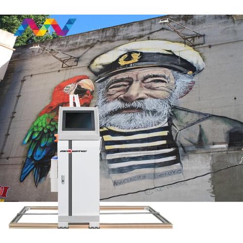 Wall Printer Machine cmykw UV Ink Wall Inkjet Printer Painting Machine Direct To Wall Decoration