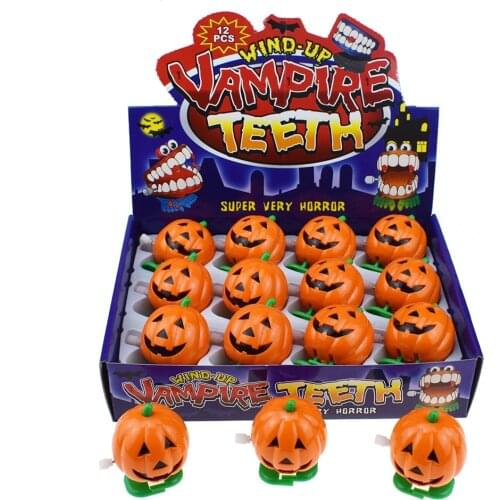 Novelty Fun Cute Winding Spring Winding Walking Pumpkin Horror Halloween Small Gift Toys Cross-Border Exclusive