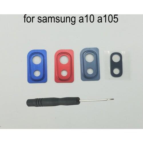 For Samsung Galaxy A10 A105 A105F A105G A105FN Original Phone Housing Frame New Back Rear Camera Glass Lens Metal Cover + Tools
