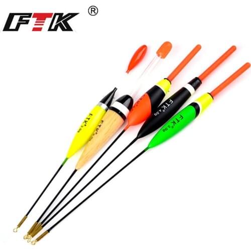 FTK Barguzinsky Fir 5Pcs/Lot 18cm-22cm Fishing Float Length Floating 3g 6g Mix Color For Carp Fishing