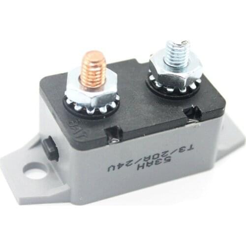 12-24V Manual Reset Circuit Breaker AMP 20A/30A/40A/50A Overload protector Heavy Duty Type Stud for Boat Car RV Truck Caravan