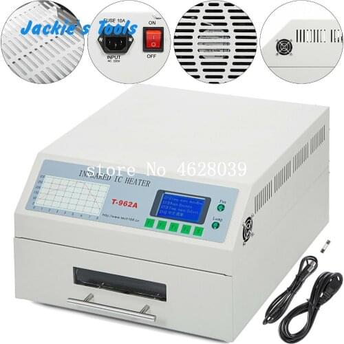 PUHUI T-962A Infrared Solder Led Free Reflow Oven Windowed Drawer IC Heater 300x320mm T962A