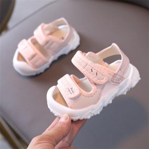 Toddler 2021 Baby Sandals Fashion Breathable Mesh Kid Anti-Collision Shoes Soft Bottom Non-slip Infant Sandals for Boy Girl