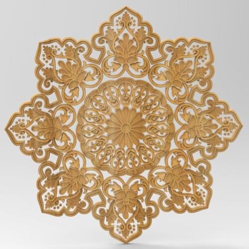 High precision flower shape panel 3d model relief for cnc carving engraving in STL file format 3D furniture decoration Decor