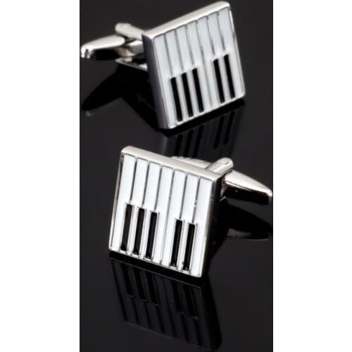 XK494 High quality mens shirts Cufflinks senior piano keyboard music master clothing accessories 3 double free shipping