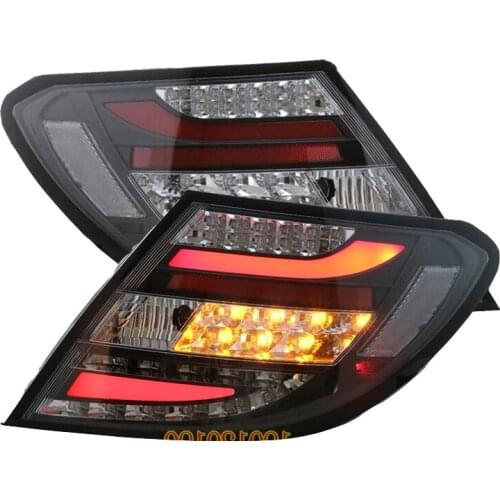 For BENZ W204 C180 200 220 240 260 280 300 LED Tail Lamp Taillight Assembly 2007-2010 Yea Smoke Black Turning Light