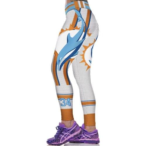 Woman Sport Leggings Dolphin 3D Print Skinny Quick Dry High Waist Capris Elastic Gym Workout Pants Slim Fitness Jogging Jeggings