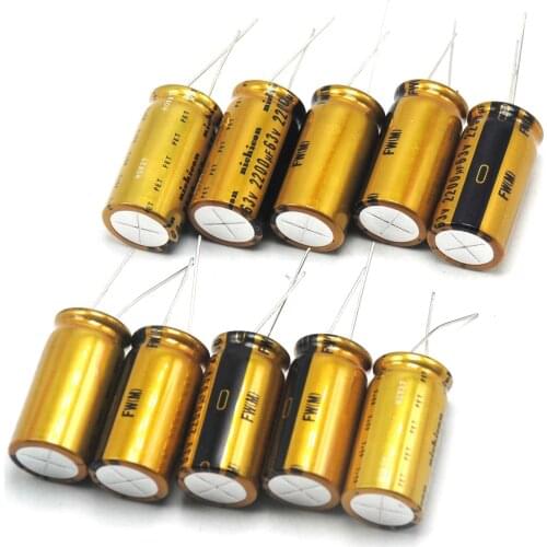 10pcs 2200uF 63V FW Audio Electrolytic Capacitor Good for AMP Amplifier