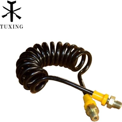 150cm Air Tool Compressor Hose High Pressure PU Hose Gas Spring Telescopic Pneumatic Spiral Male Thread M10*1 x M10*1