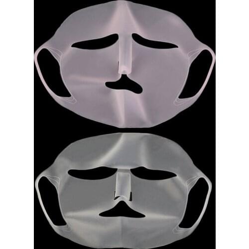 2Pcs Silicone Moisturizing Mask Facial Care Tool Waterproof Mask To Prevent Evaporation Of The Oil Of The Reusable Mask TSLM1