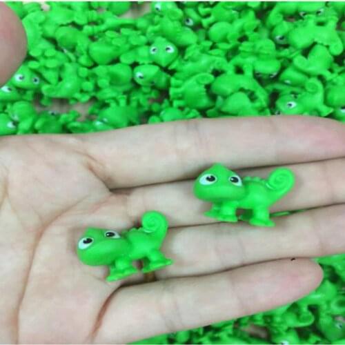 30pcs/lot Cartoon Anime Chameleon Toys Cute Green Little Dinosaur Capsule Dolls Kids Toys Birthday Gift Home Decoration
