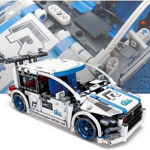 572pcs Kaizhi KY1018 Mechanical Engineering Pull Back Volkswagen Golf Modified Racing Model Building Block Toy Gifts