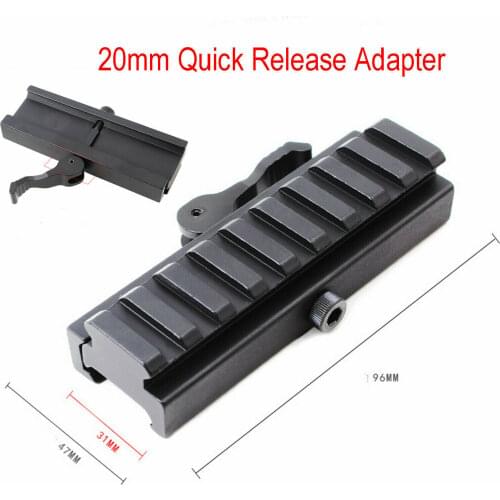 9 Slots QD Quick Release Detach Mount Adapter For Rifle Air Gun 20mm Picatinny Rail Hunting Accessories