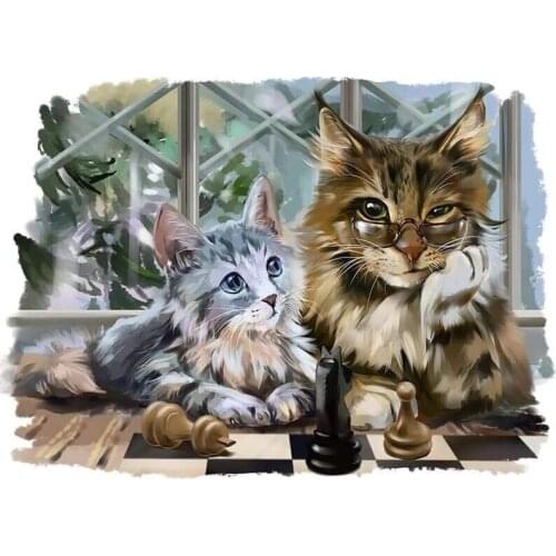 Diamond Embroidery Full Display Animal Diamond Painting Cat Picture Rhinestone Diamond Mosaic Handmade Wall Decoration
